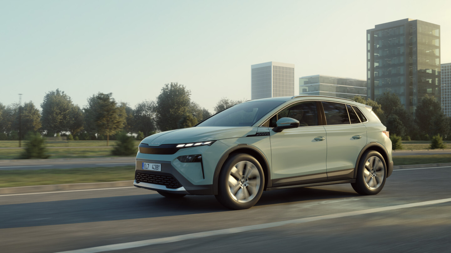 Světová premiéra zcela nového modelu Elroq se uskutečnila v úterý 1. října v Praze ve večerních hodinách. Škoda Auto otevře konfigurátor a bude přijímat předobjednávky na nový Elroq na klíčových evropských trzích od 2. října, další trhy budou brzy následovat. Foto: Škoda Auto