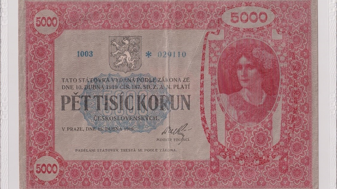 Pětitisícová státovka se v páteční aukci prodala za rekordních 25 680 000 korun. Zdroj: Bankovky.com