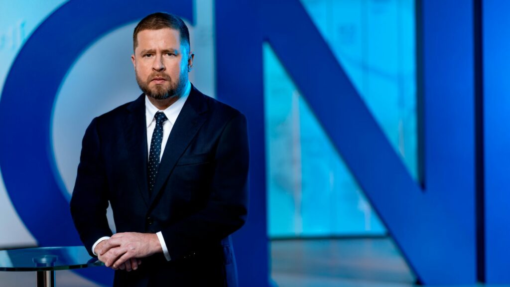 Guvernér ČNB Aleš Michl na středeční tiskové konferenci, zda tuzemská centrální banka letos přistoupila naposledy ke snížení úrokových sazeb. Ilustrační foto: ČNB