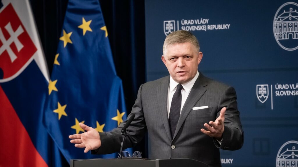Slovenský premiér Robert Fico odcestoval do na oslavy Moskvy jako jediný nejvyšší představitel EU. Ilustrační foto: Vláda SR