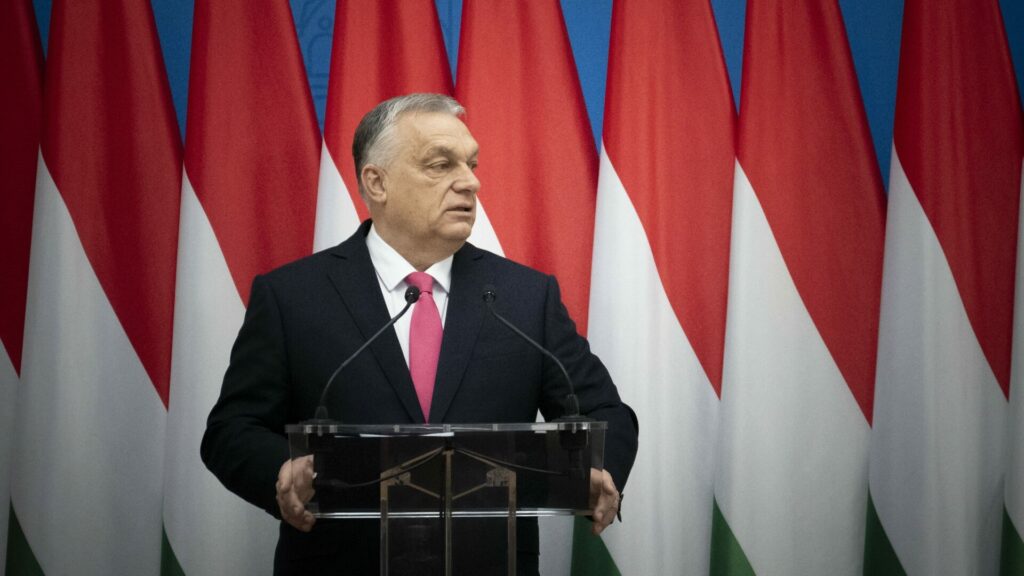Viktor Orbán jako bojovník proti Evropské unii i Ukrajině. Ilustrační foto: abouthungary.hu/Cabinet Office of the Prime Minister