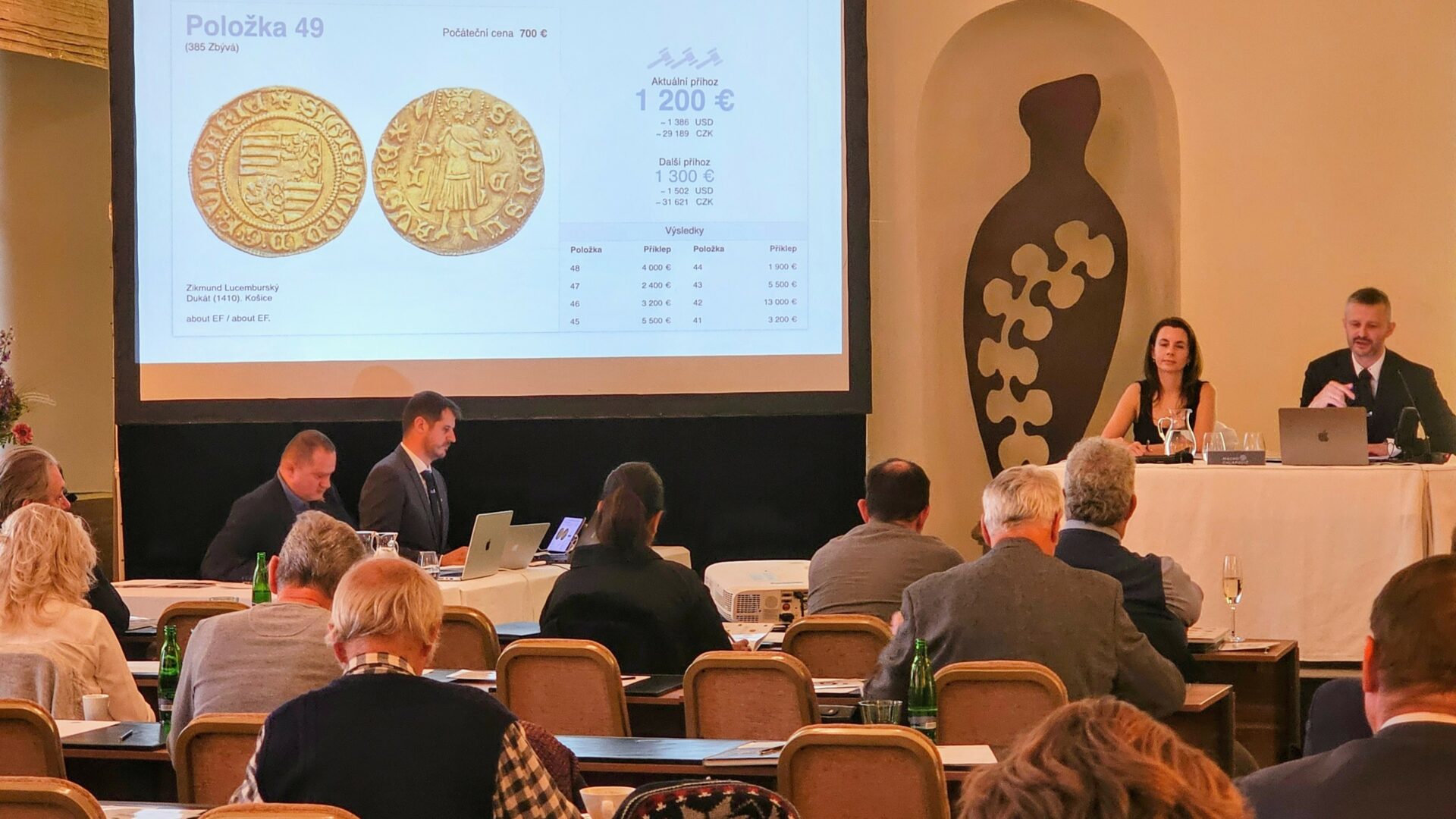 Podzimní numismatická aukce. Foto: faei.cz/Pavel Baroch