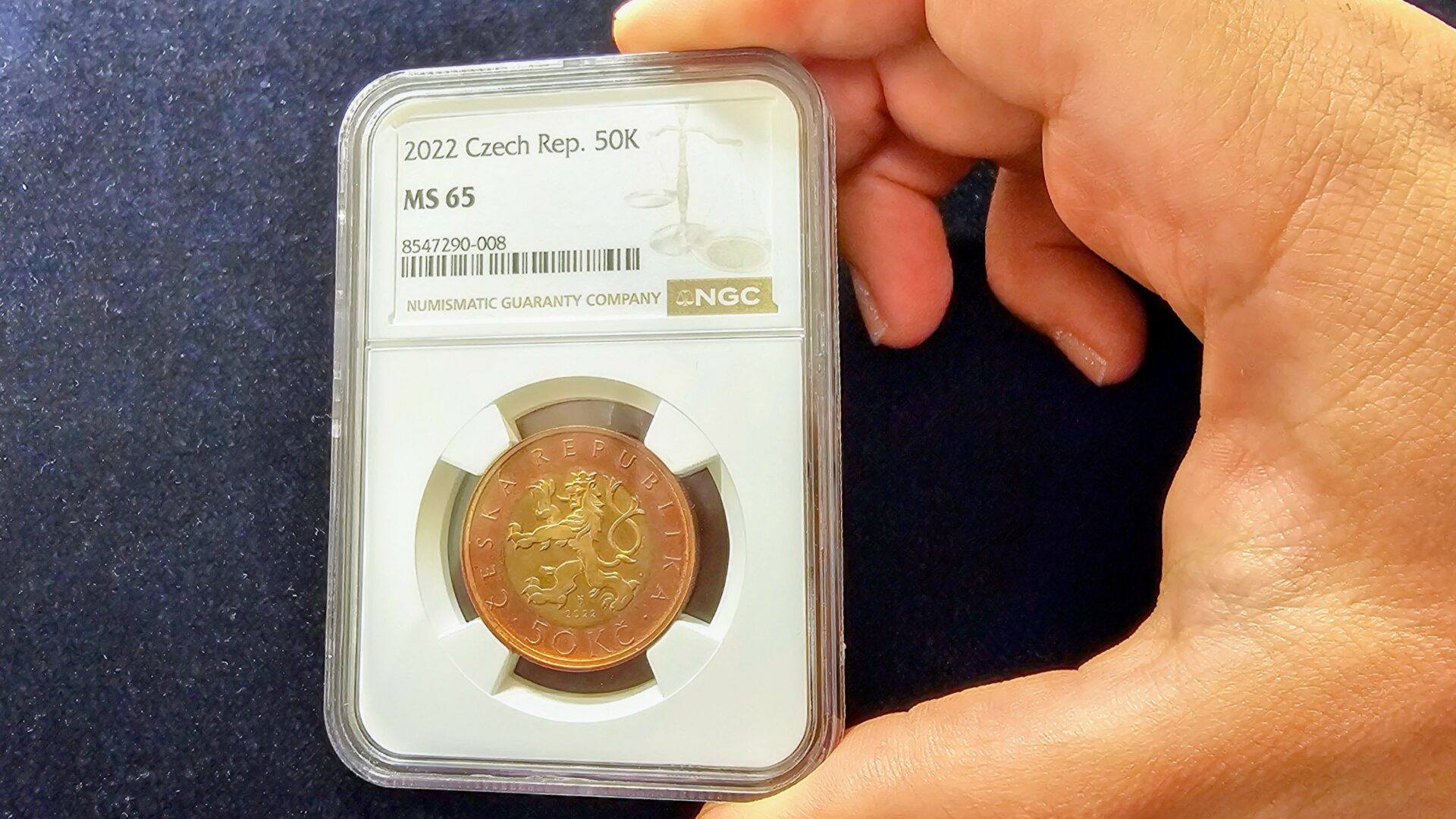 Mimořádně vzácná padesátikoruna s vroubkovaným okrajem. Foto: faei.cz/Pavel Baroch