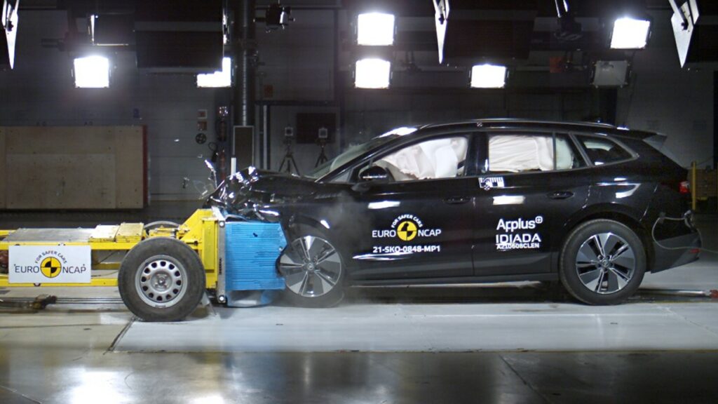 Model Škoda Elroq získal nejvyšší pětihvězdičkové hodnocení bezpečnosti v evropském referenčním testu bezpečnosti. Foto: Euro NCAP