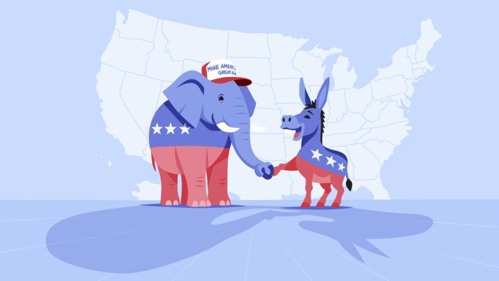 Demokrati v USA vyhrávají volby do Sněmovny reprezentantů. Ilustrace: Saxo Bank, se souhlasem