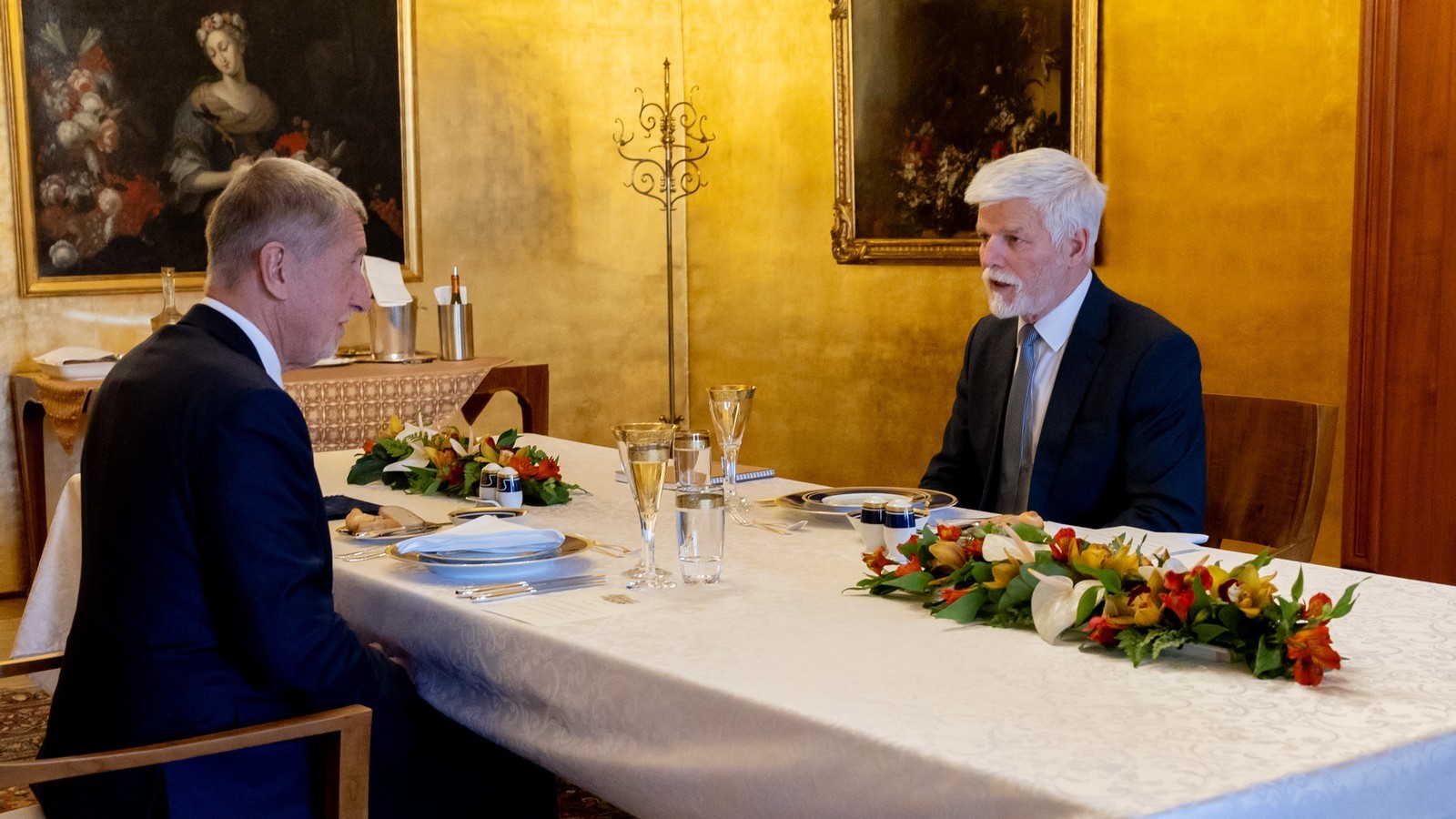 Prezident Petra Pavel při novoročním obědě s premiérem Andrejem Babišem. Ilustrační foto: Kancelář prezidenta ČR, se souhlasem