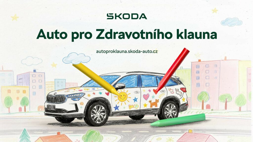 Výtvarná soutěž vybízí děti k návrhům, jak by mělo vypadat auto pro klauny, kteří navštěvují nemocné děti a seniory ve zdravotnických zařízeních. Foto: Škoda Auto