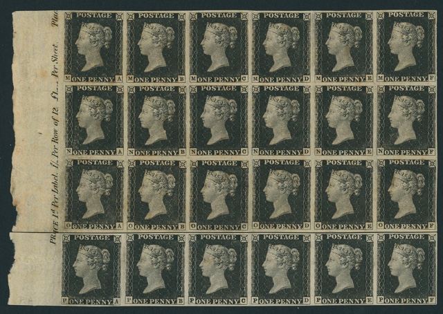 První známka světa z roku 1840. OSFS, se souhlasem